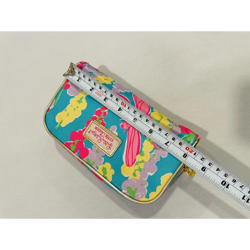 ~ Lilly Pulitzer Makeup Bag Snapdragon Floral Estée Lauder Flower Cosmetics Case - Picture 4 of 14